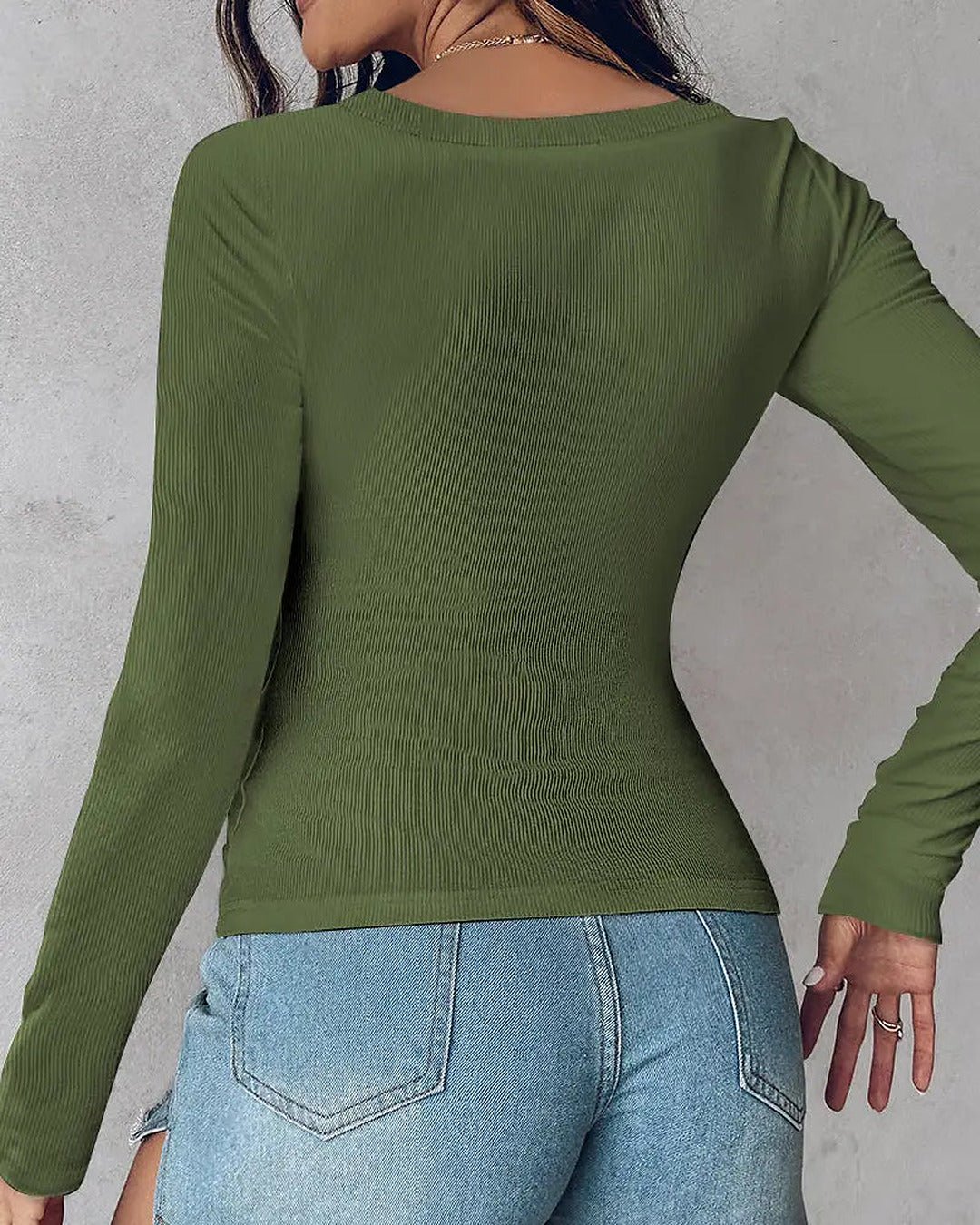 Easy Built-in-Bra Long Sleeve Top detail