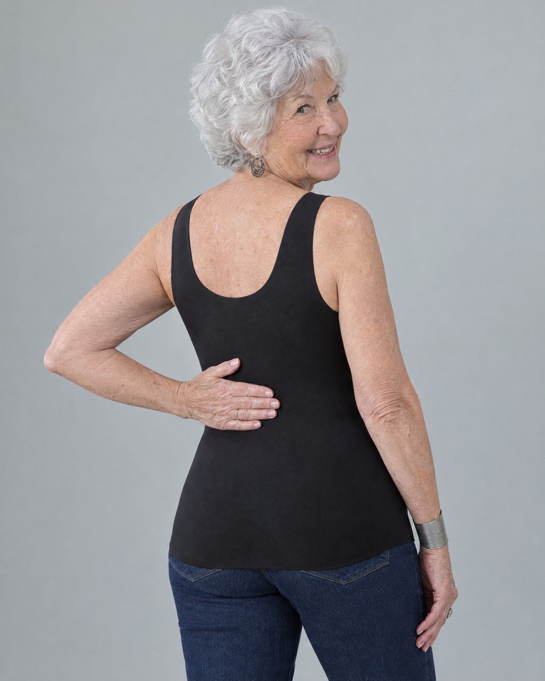 Easy Built-in-Bra Tank in Black