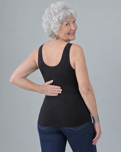 Easy Built-in-Bra Tank in Black